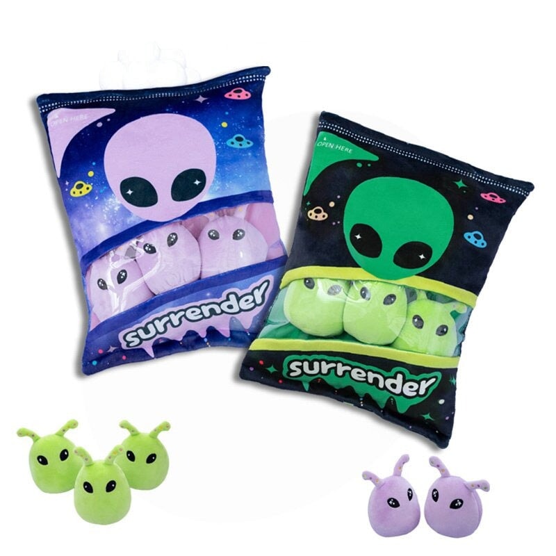 kawaiies-softtoys-plushies-kawaii-plush-Alien Purple Green Candy Bags | NEW Soft toy 