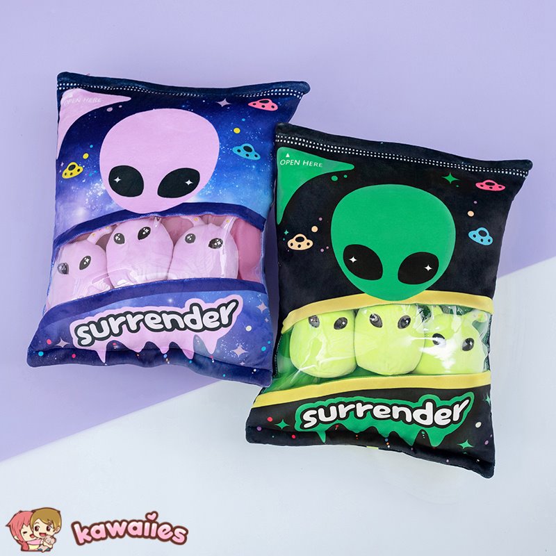 kawaiies-softtoys-plushies-kawaii-plush-Alien Purple Green Candy Bags | NEW Soft toy 