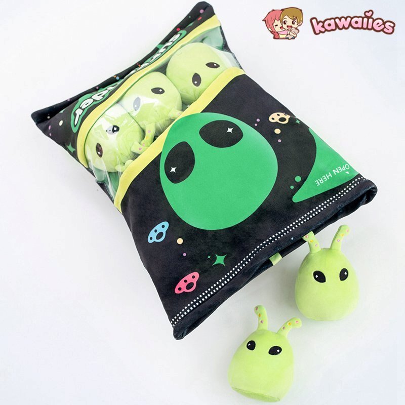 kawaiies-softtoys-plushies-kawaii-plush-Alien Purple Green Candy Bags | NEW Soft toy 