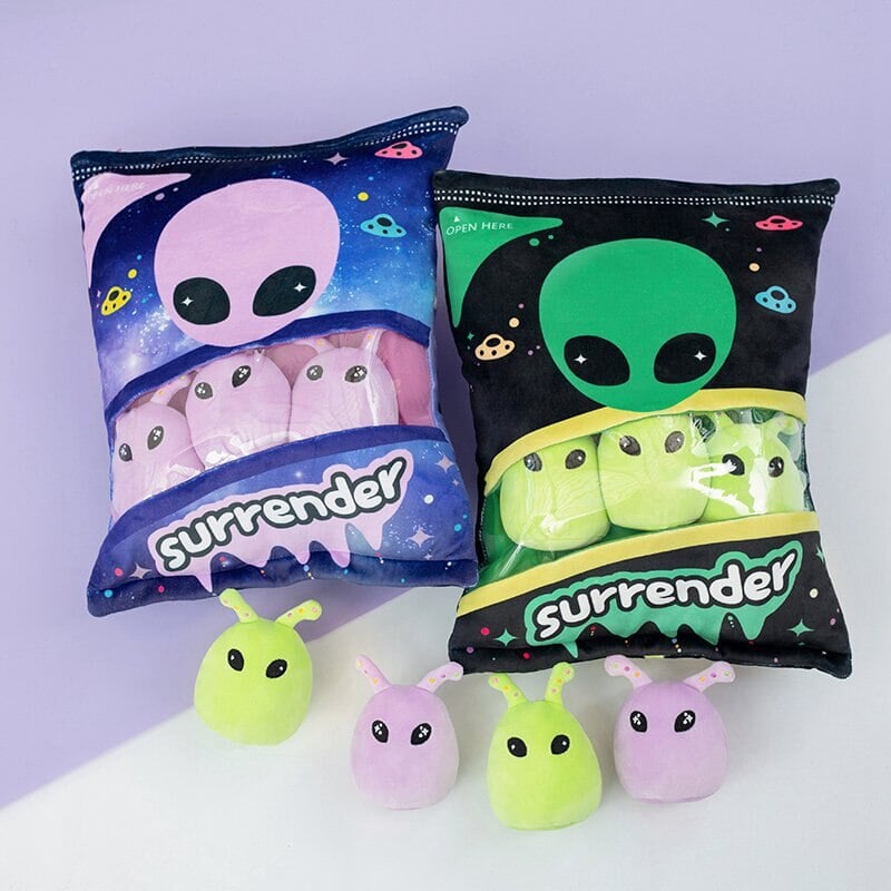 kawaiies-softtoys-plushies-kawaii-plush-Alien Purple Green Candy Bags | NEW Soft toy 