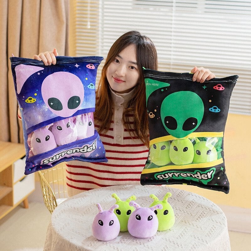 kawaiies-softtoys-plushies-kawaii-plush-Alien Purple Green Candy Bags | NEW Soft toy 