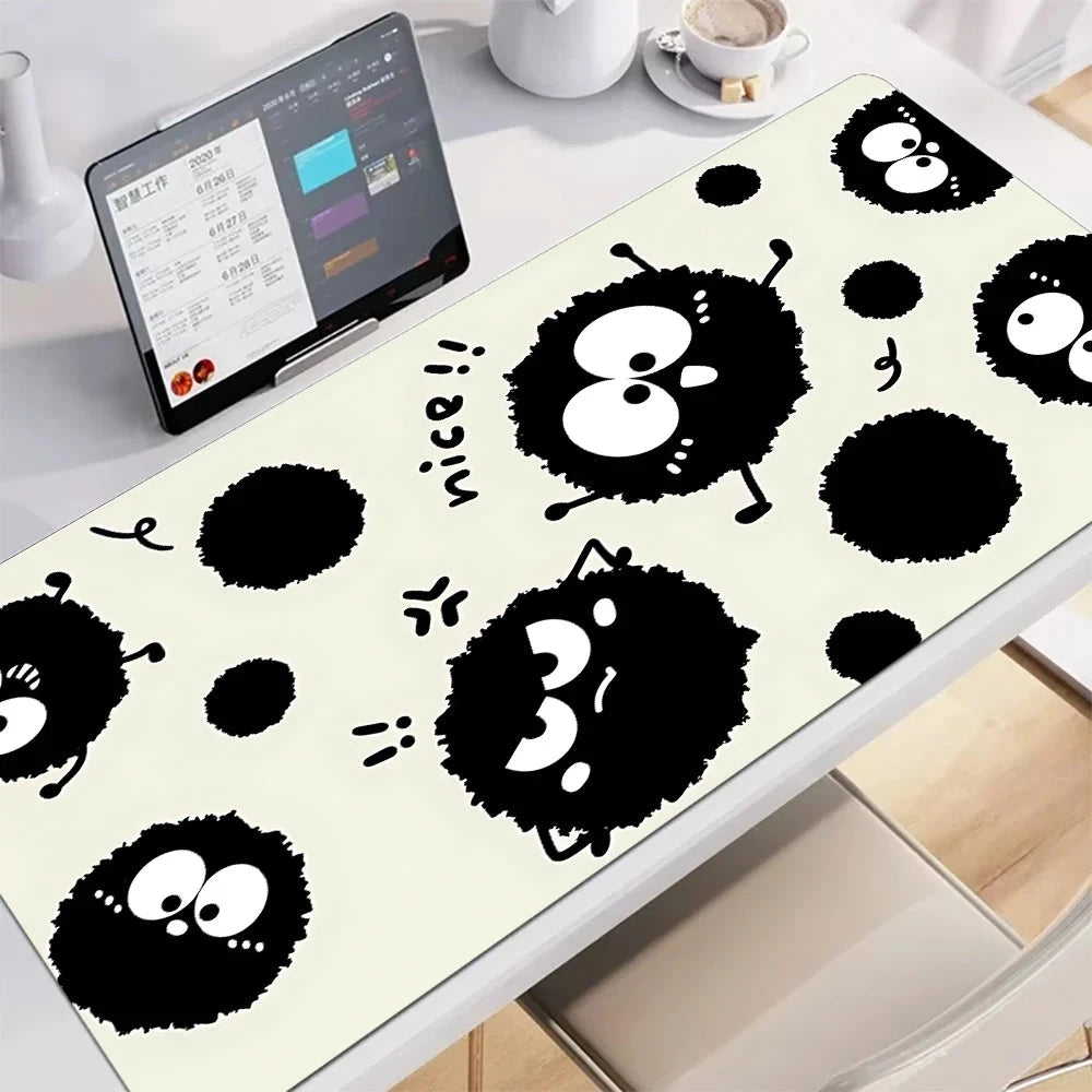 kawaiies-softtoys-plushies-kawaii-plush-Anime Black Soot Sprite Mouse Pad Mouse Pads Nice Soot 60 x 30cm 