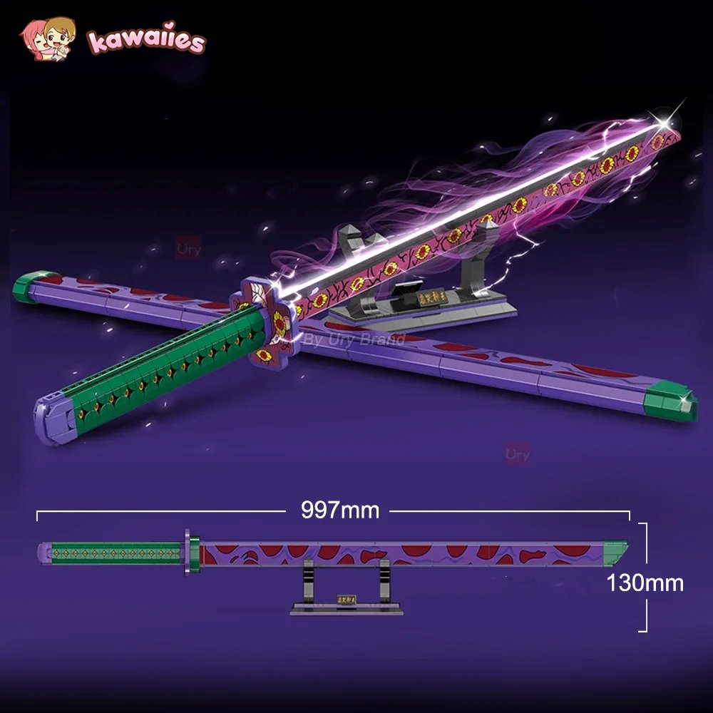 kawaiies-softtoys-plushies-kawaii-plush-Anime Demon Slayer Kokushibo Sword Katana Building Set Build it 