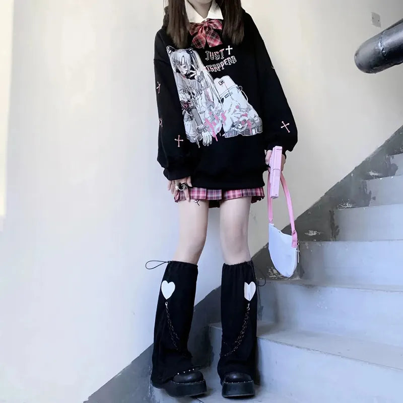 kawaiies-softtoys-plushies-kawaii-plush-Anime Emo Girl 'Just Disappear' Women's Hoodie Hoodies 