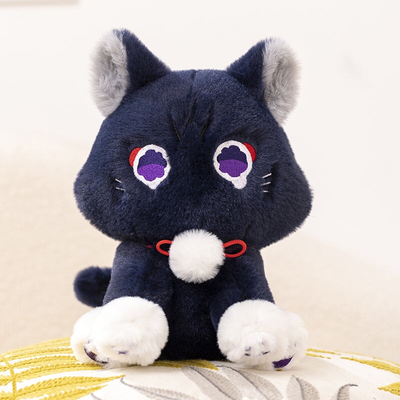 kawaiies-softtoys-plushies-kawaii-plush-Anime Genshin Impact Cats Plush Soft toy Scaramouche Black Cat 