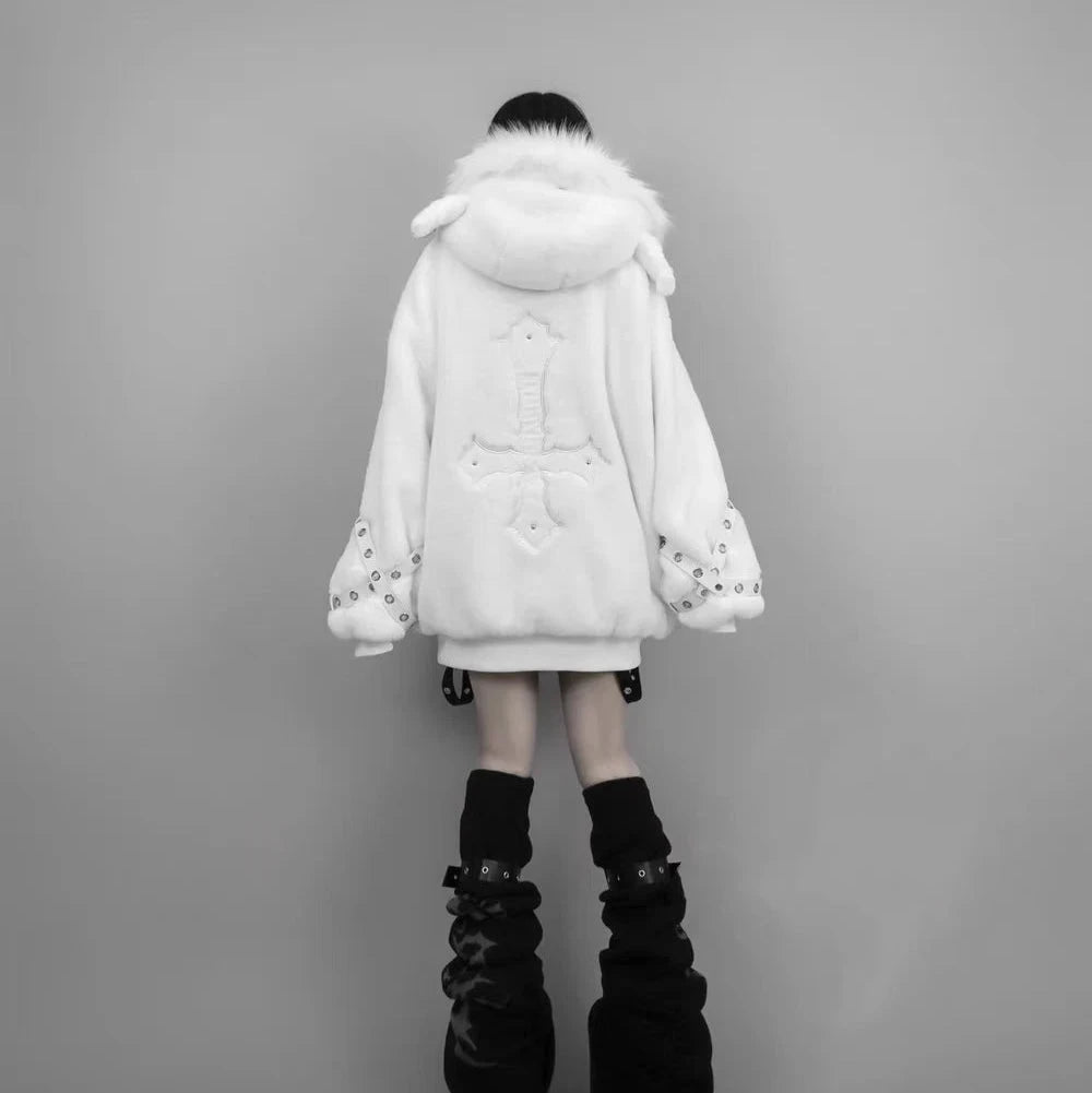 kawaiies-softtoys-plushies-kawaii-plush-Arctic Queen Oversized Hooded Jacket Apparel 