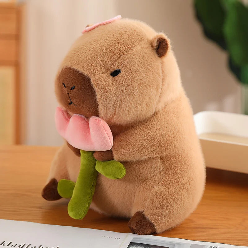 kawaiies-softtoys-plushies-kawaii-plush-Baby Kawaii Capybara Dress-up Plushies Soft toy Flower 12in / 30cm 