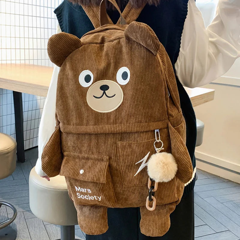 kawaiies-softtoys-plushies-kawaii-plush-Big Bear Kawaii Backpack Bags Brown 