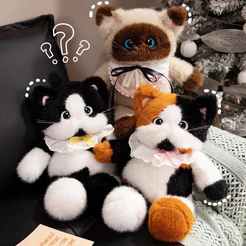kawaiies-softtoys-plushies-kawaii-plush-Big-eyed Calico Siamese Cat Plush Friends Soft toy 