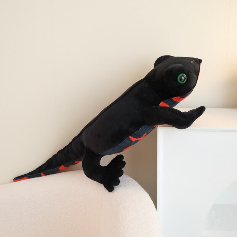 kawaiies-softtoys-plushies-kawaii-plush-Black & Brown Lifelike Salamander Plushie | NEW Soft toy 