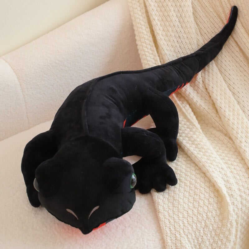 kawaiies-softtoys-plushies-kawaii-plush-Black & Brown Lifelike Salamander Plushie | NEW Soft toy Black 