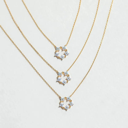 kawaiies-softtoys-plushies-kawaii-plush-Blooming Baby Blue Flower 18K Gold-Plated Necklace Jewelry 