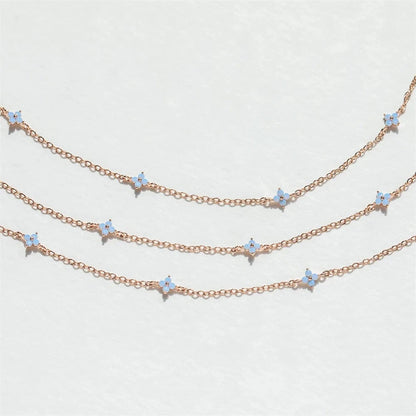 kawaiies-softtoys-plushies-kawaii-plush-Blooming Baby Blue Flower 18K Gold-Plated Necklace Jewelry 