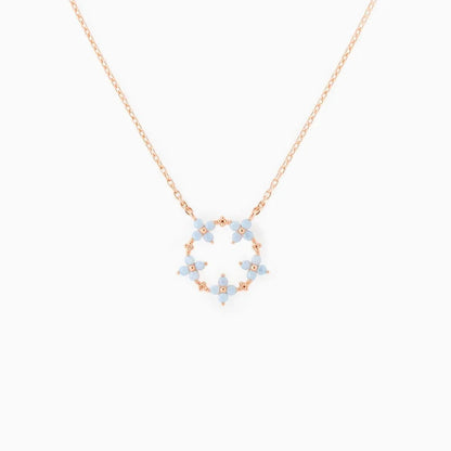 kawaiies-softtoys-plushies-kawaii-plush-Blooming Baby Blue Flower 18K Gold-Plated Necklace Jewelry Rose Gold (Pendant) 