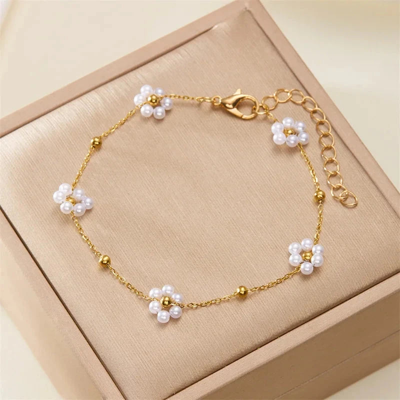 kawaiies-softtoys-plushies-kawaii-plush-Blossom Flower Kiss Bracelet and Necklace Collection Jewelry White Bracelet 