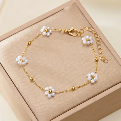 kawaiies-softtoys-plushies-kawaii-plush-Blossom Flower Kiss Bracelet and Necklace Collection Jewelry White Bracelet 