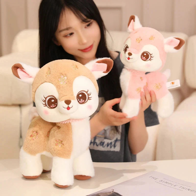 kawaiies-softtoys-plushies-kawaii-plush-Blossom & Maple Kawaii Pink Brown Deer Plushies Soft toy 