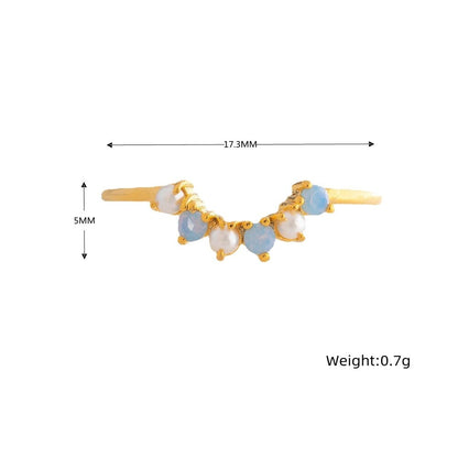 kawaiies-softtoys-plushies-kawaii-plush-Blue Flower Beaded Gold-plated Rings Ring 