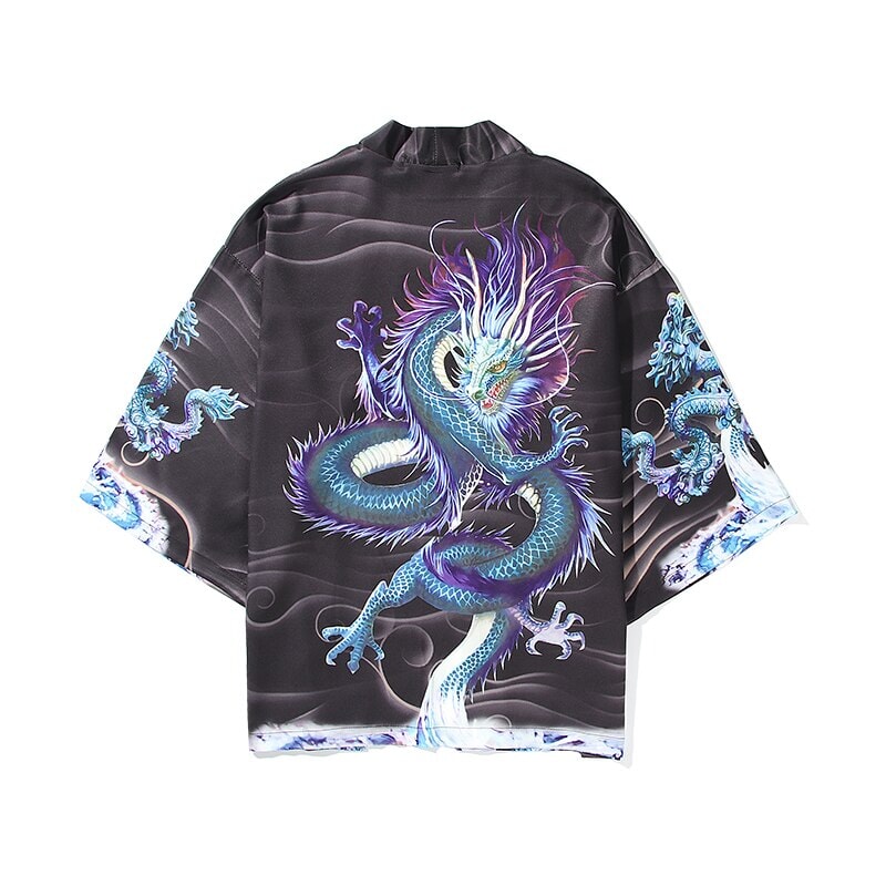 kawaiies-softtoys-plushies-kawaii-plush-Blue Thunder Dragon Kimono Kimono Black + Blue Dragon M 