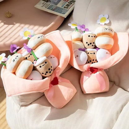 kawaiies-softtoys-plushies-kawaii-plush-Boba Bubble Tea Flower Bouquet Plushie Soft toy 