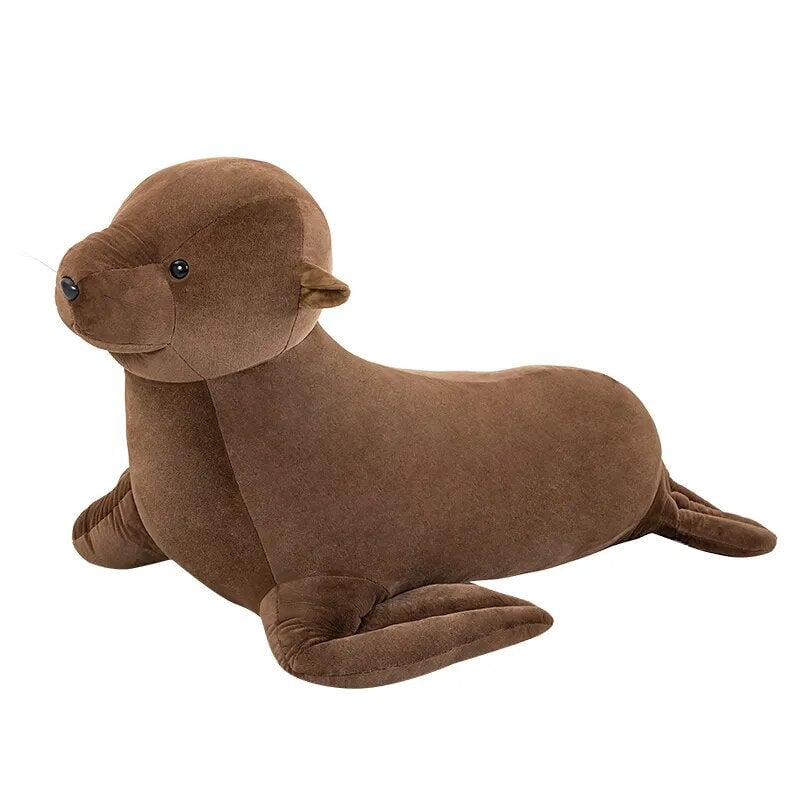 kawaiies-softtoys-plushies-kawaii-plush-Brown Life-like Seal Plushies Soft toy 12in / 30cm 