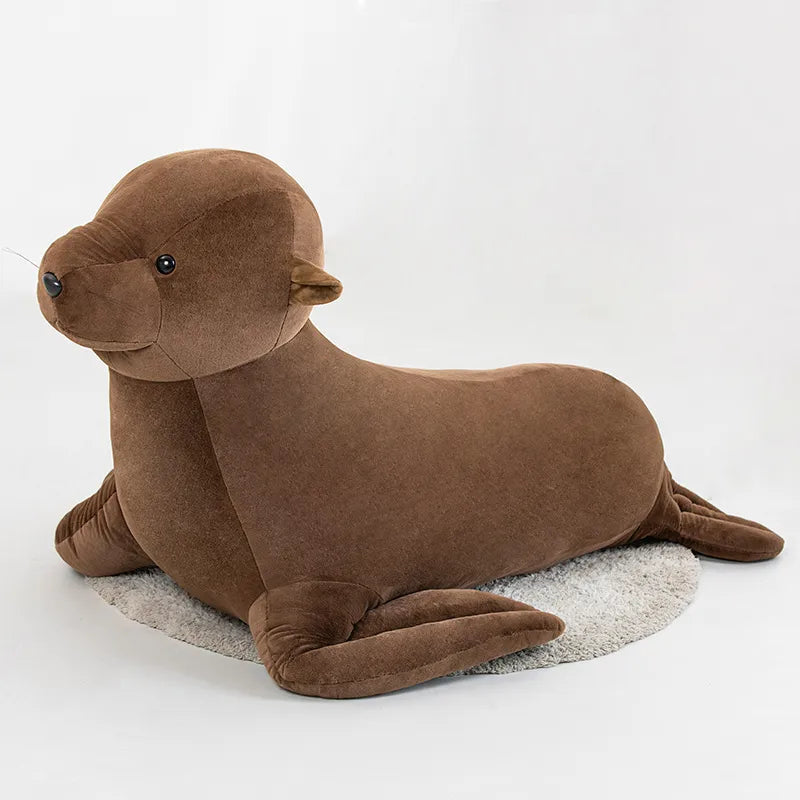 kawaiies-softtoys-plushies-kawaii-plush-Brown Life-like Seal Plushies Soft toy 