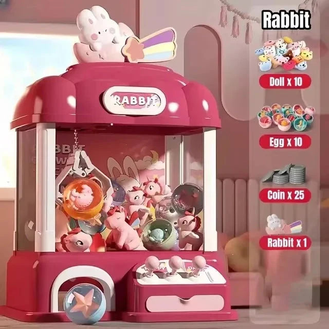 kawaiies-softtoys-plushies-kawaii-plush-Bunny Bear Rainbow Mini Claw Machine Toys Bunny 