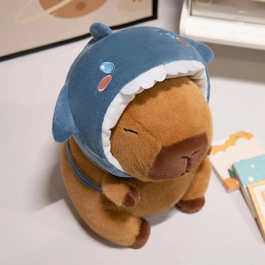 kawaiies-softtoys-plushies-kawaii-plush-Capybara Animal Cosplay Hat Plushies Soft toy Shark 20cm 