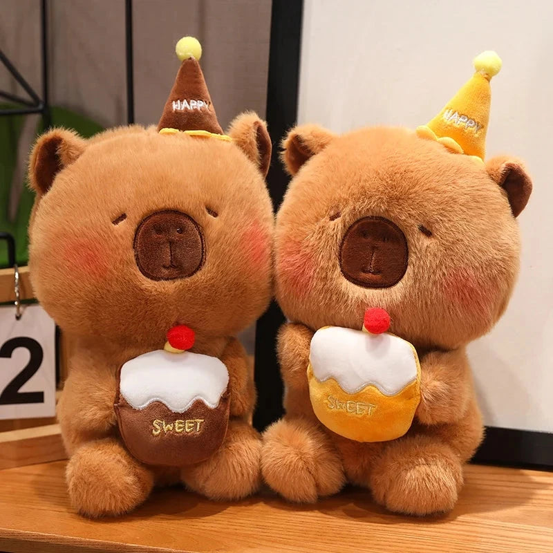 kawaiies-softtoys-plushies-kawaii-plush-Capybara & Bear Happy Birthday Cake Plushies Soft toy 