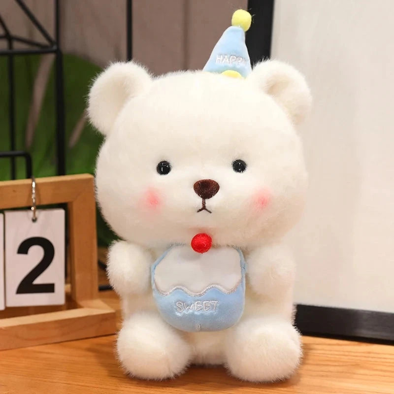 kawaiies-softtoys-plushies-kawaii-plush-Capybara & Bear Happy Birthday Cake Plushies Soft toy Bear (Blue) 