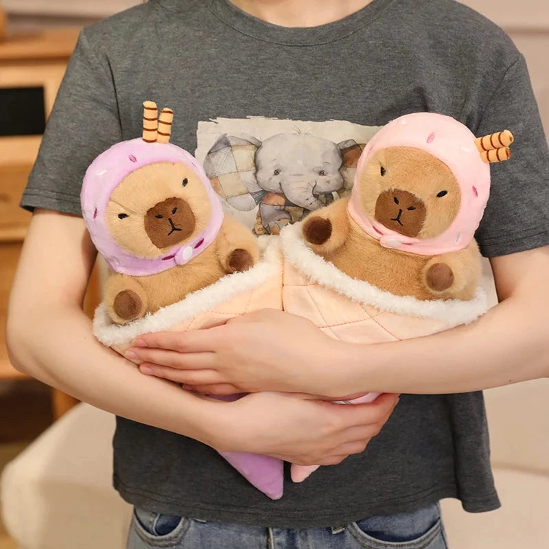 kawaiies-softtoys-plushies-kawaii-plush-Capybara Soft Ice Cream Waffle Plush Soft toy 