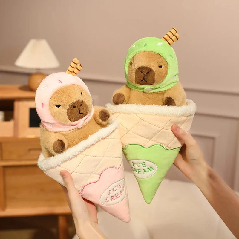 kawaiies-softtoys-plushies-kawaii-plush-Capybara Soft Ice Cream Waffle Plush Soft toy 