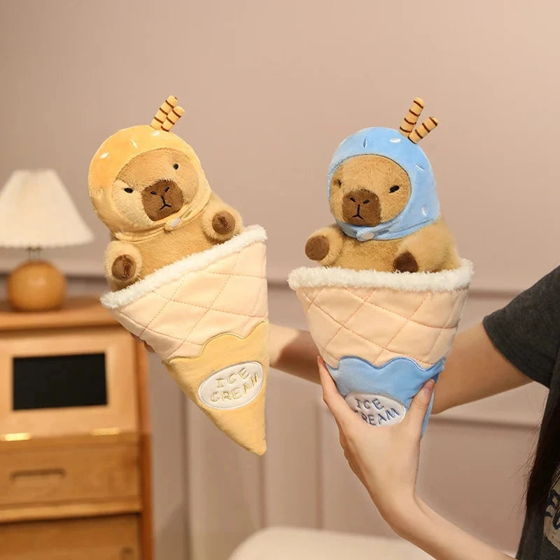 kawaiies-softtoys-plushies-kawaii-plush-Capybara Soft Ice Cream Waffle Plush Soft toy 