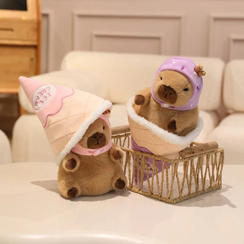 kawaiies-softtoys-plushies-kawaii-plush-Capybara Soft Ice Cream Waffle Plush Soft toy 