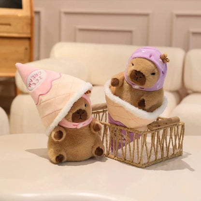 kawaiies-softtoys-plushies-kawaii-plush-Capybara Soft Ice Cream Waffle Plush Soft toy 