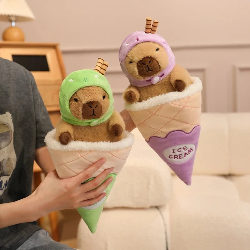 kawaiies-softtoys-plushies-kawaii-plush-Capybara Soft Ice Cream Waffle Plush Soft toy 