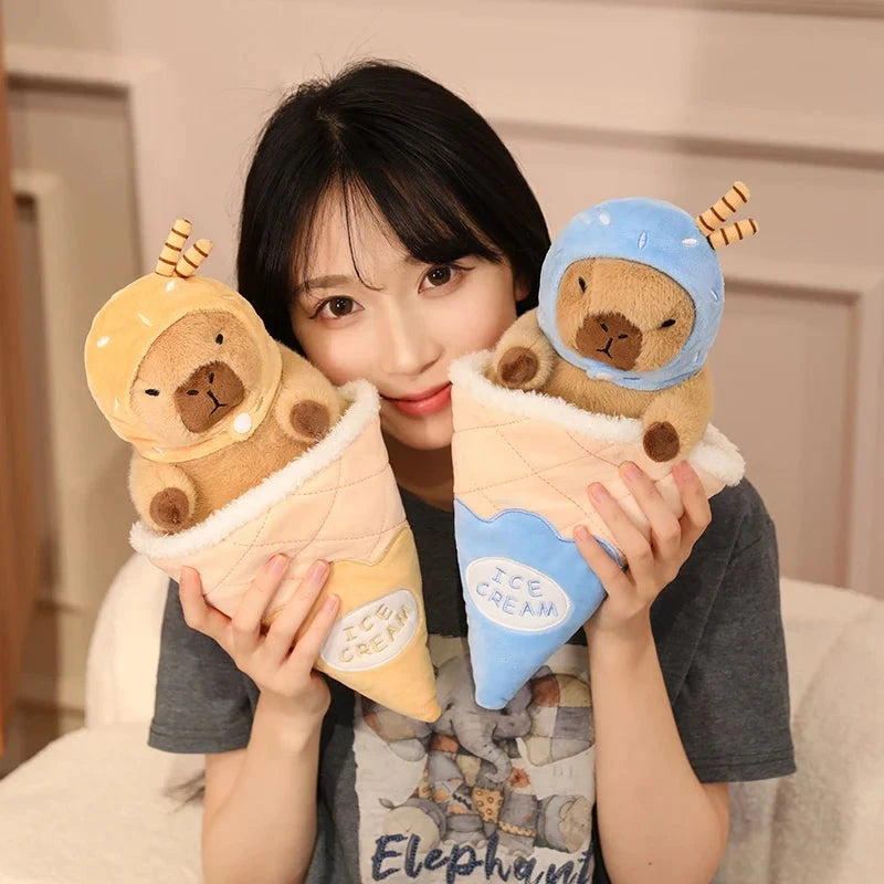 kawaiies-softtoys-plushies-kawaii-plush-Capybara Soft Ice Cream Waffle Plush Soft toy 
