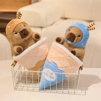 kawaiies-softtoys-plushies-kawaii-plush-Capybara Soft Ice Cream Waffle Plush Soft toy 