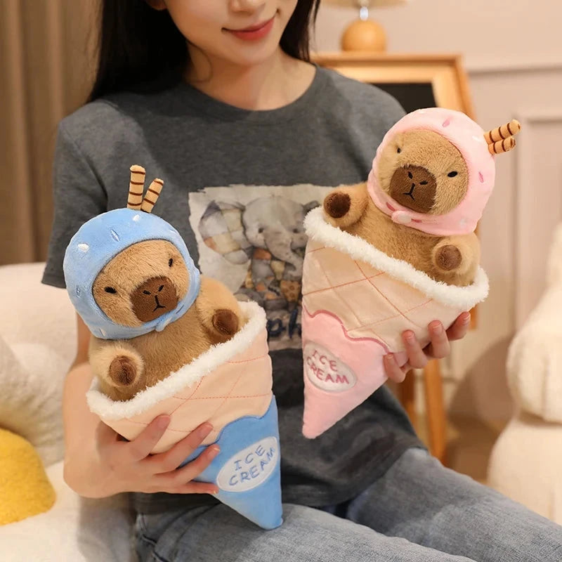 kawaiies-softtoys-plushies-kawaii-plush-Capybara Soft Ice Cream Waffle Plush Soft toy 