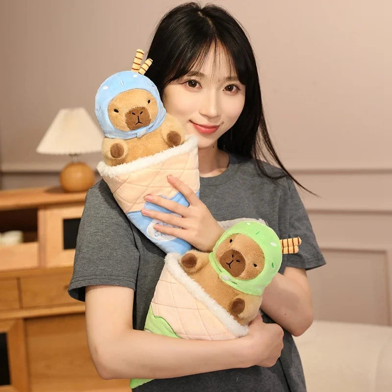 kawaiies-softtoys-plushies-kawaii-plush-Capybara Soft Ice Cream Waffle Plush Soft toy 