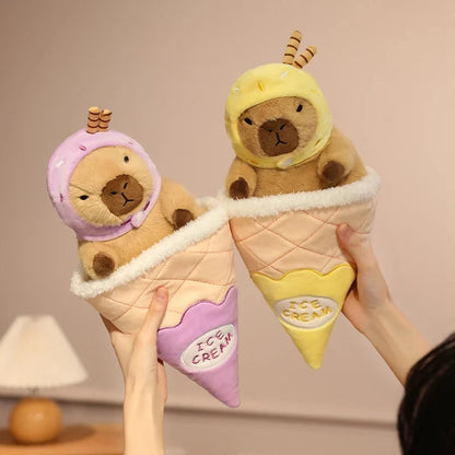 kawaiies-softtoys-plushies-kawaii-plush-Capybara Soft Ice Cream Waffle Plush Soft toy 