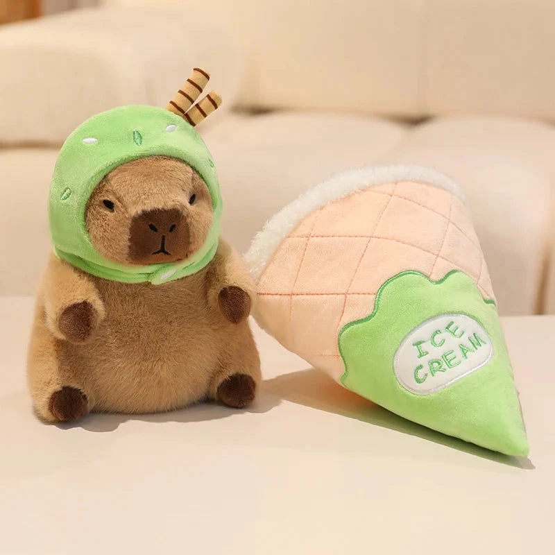 kawaiies-softtoys-plushies-kawaii-plush-Capybara Soft Ice Cream Waffle Plush Soft toy 