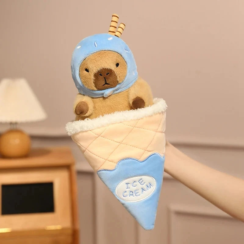 kawaiies-softtoys-plushies-kawaii-plush-Capybara Soft Ice Cream Waffle Plush Soft toy Blue 