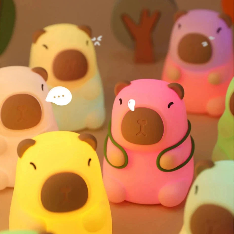 kawaiies-softtoys-plushies-kawaii-plush-Capybara Turtle Backpack LED Night Light Home Decor 