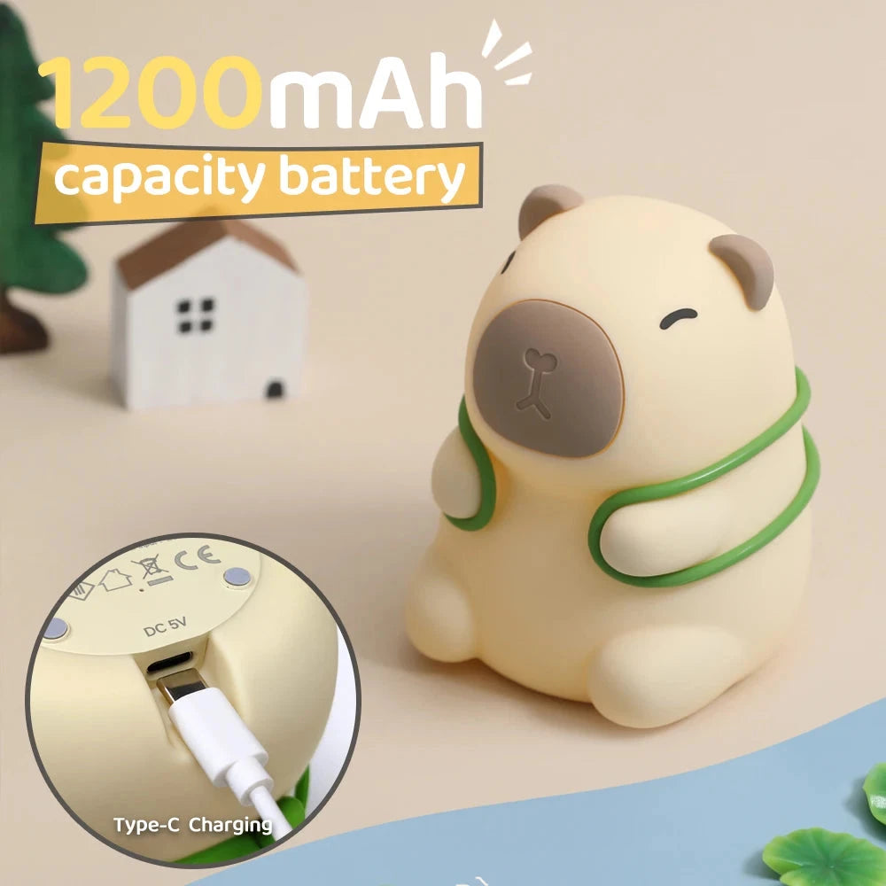 kawaiies-softtoys-plushies-kawaii-plush-Capybara Turtle Backpack LED Night Light Home Decor 