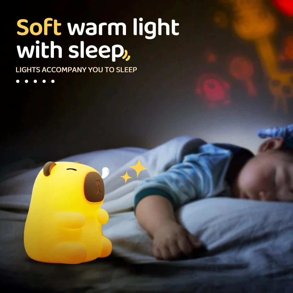 kawaiies-softtoys-plushies-kawaii-plush-Capybara Turtle Backpack LED Night Light Home Decor 
