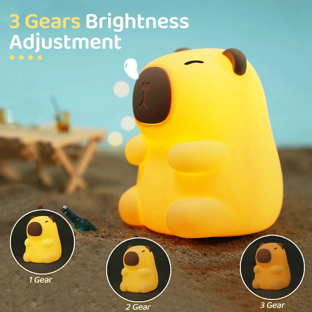 kawaiies-softtoys-plushies-kawaii-plush-Capybara Turtle Backpack LED Night Light Home Decor 