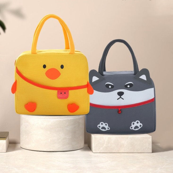 kawaiies-softtoys-plushies-kawaii-plush-Cartoon Animal Cat Dog Duck Lunch Bag | NEW Bag 