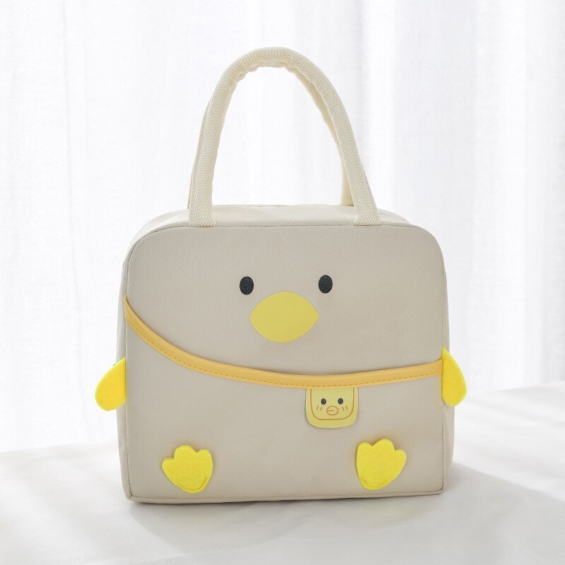 kawaiies-softtoys-plushies-kawaii-plush-Cartoon Animal Cat Dog Duck Lunch Bag | NEW Bag Duck Beige 