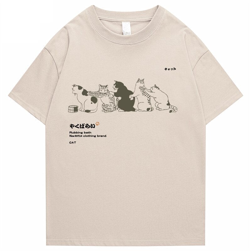 kawaiies-softtoys-plushies-kawaii-plush-Cats Scratching Cats Backs Unisex Tee Tops 